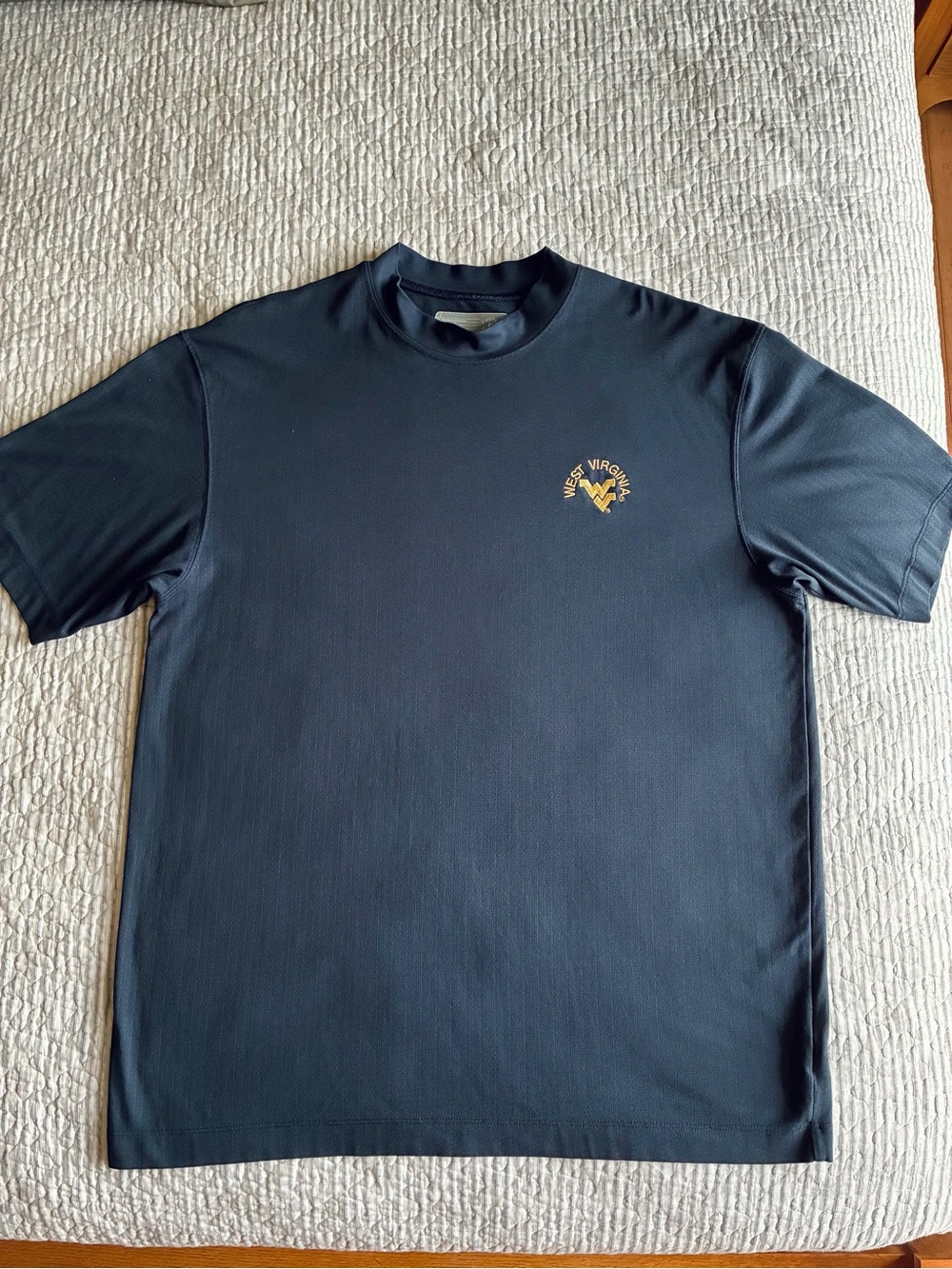 Cutter&Buck Men’s XL, Dry-Tec Luxe, West Virginia/WVU Crew Neck Shirt, Navy